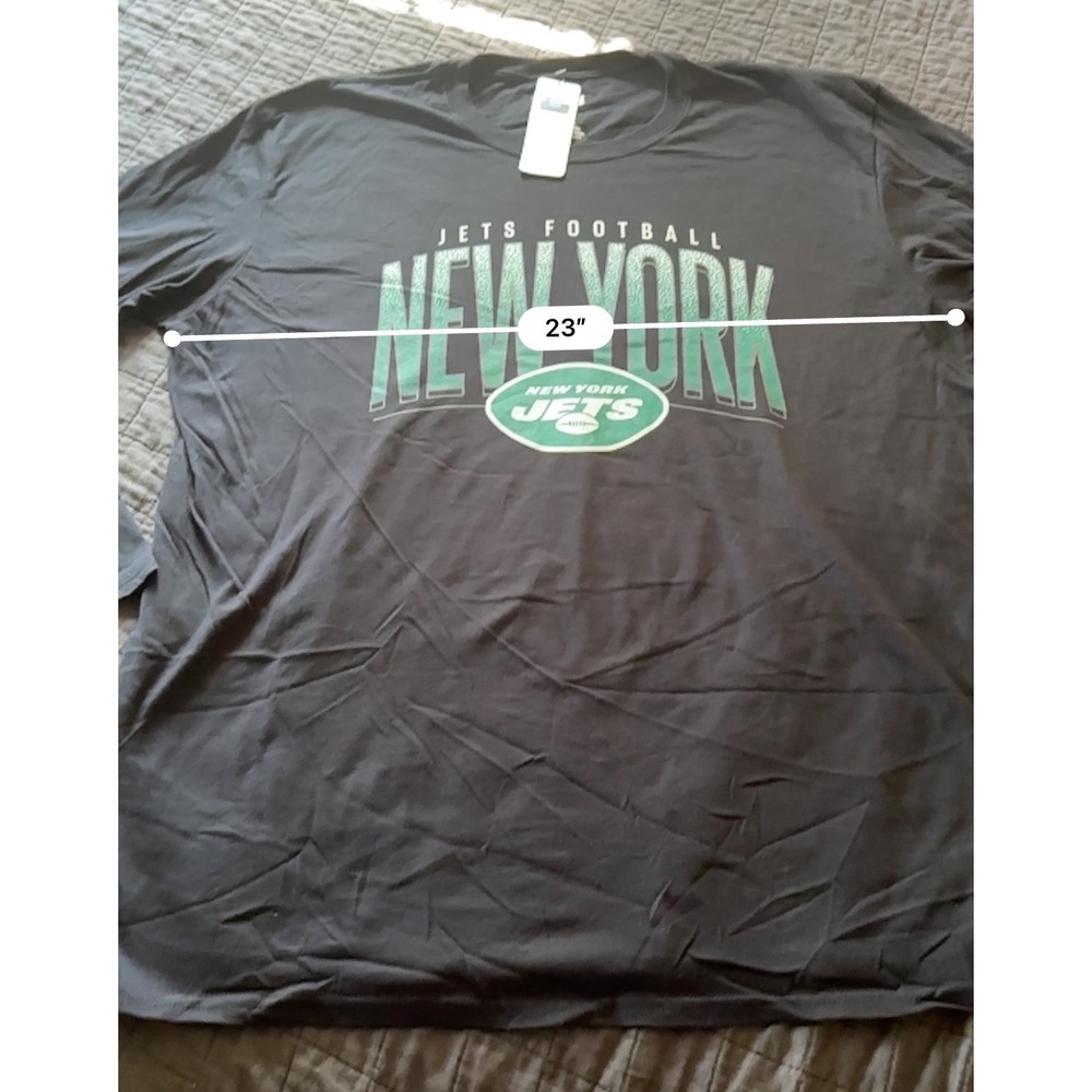 NFL New York Jets Football T-Shirt Mens XL Extra Large Black Graphic Tee‎